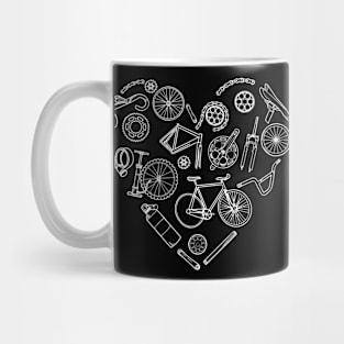 Bicycle Heart Bicycling Mug